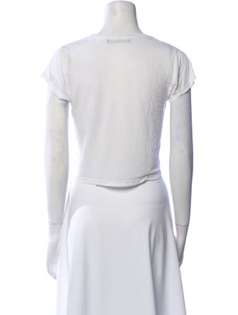 Reformation Crew Neck Short Sleeve Crop Top