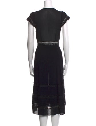 Reformation V-Neck Midi Length Dress