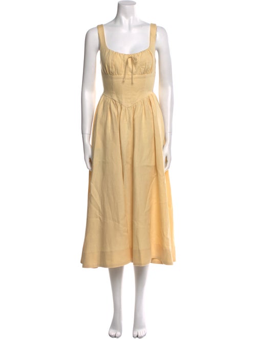 Reformation Linen Midi Length Dress
