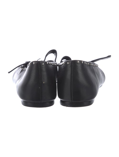 Reformation Leather Studded Accents Mary Jane Flats