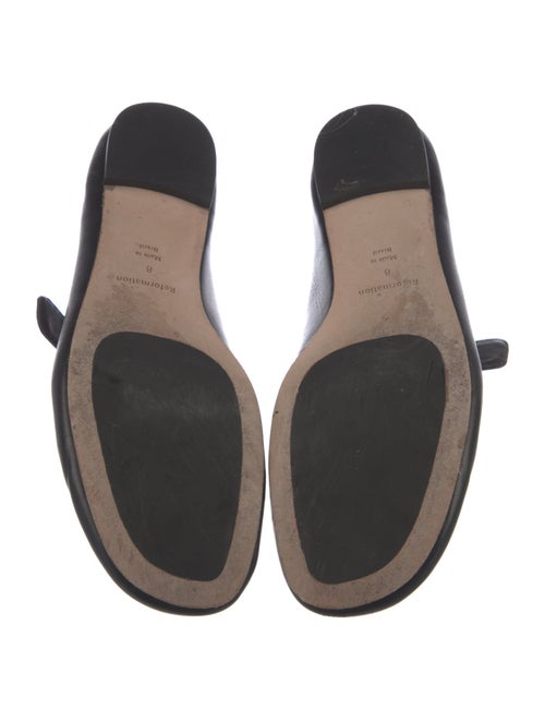 Reformation Leather Studded Accents Mary Jane Flats