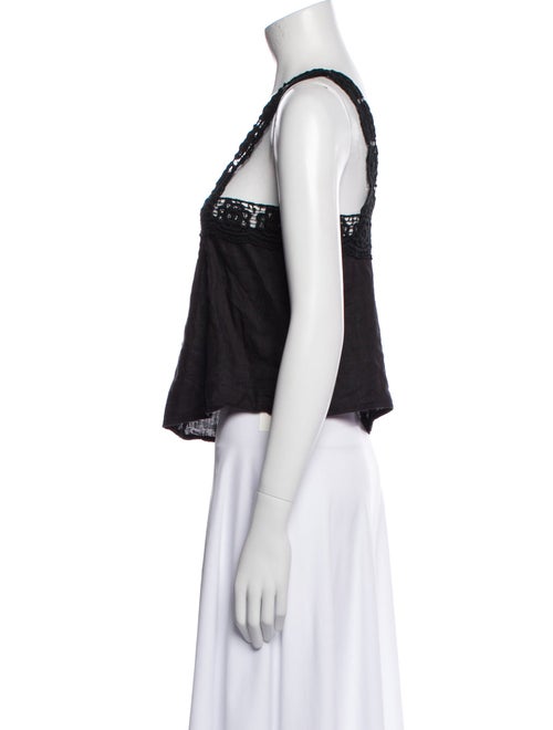 Reformation Linen Square Neckline Crop Top