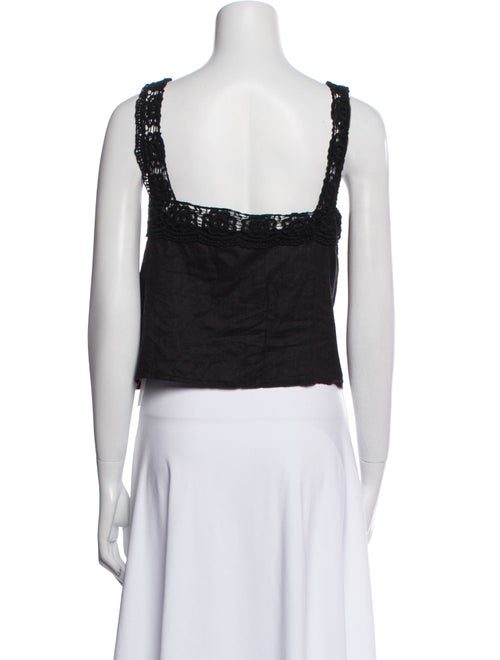 Reformation Linen Square Neckline Crop Top