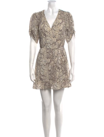 Reformation Animal Print Mini Dress