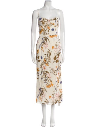Reformation Floral Print Long Dress