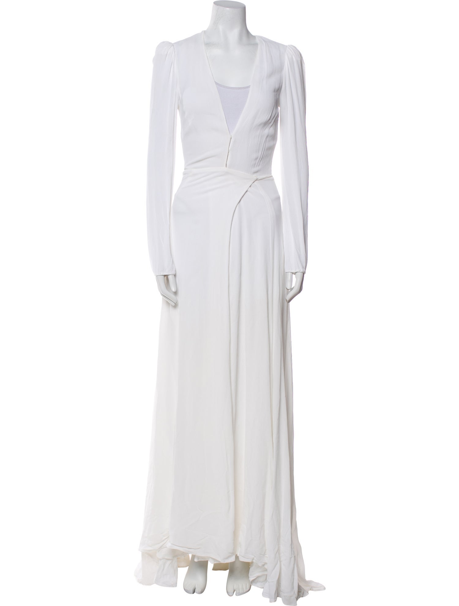 Reformation V-Neck Long Dress