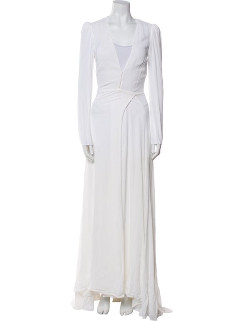 Reformation V-Neck Long Dress