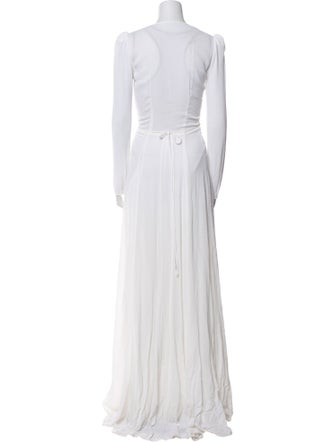 Reformation V-Neck Long Dress