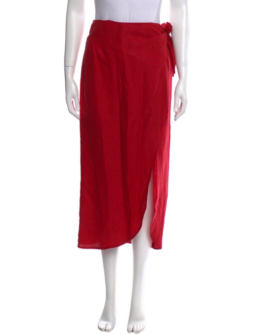 Reformation Linen Midi Length Skirt