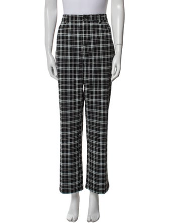 Reformation Plaid Print Wide Leg Pants