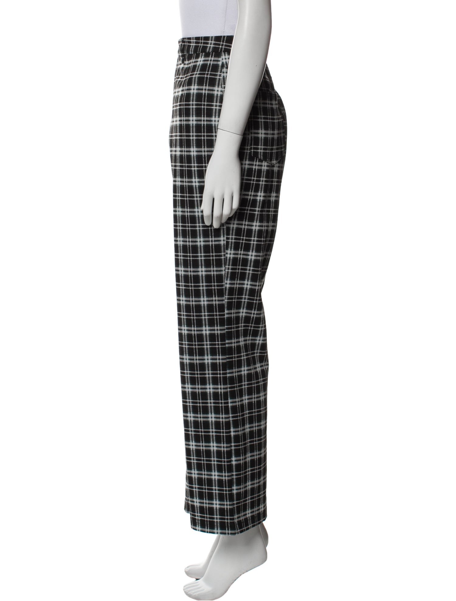 Reformation Plaid Print Wide Leg Pants