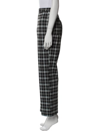 Reformation Plaid Print Wide Leg Pants