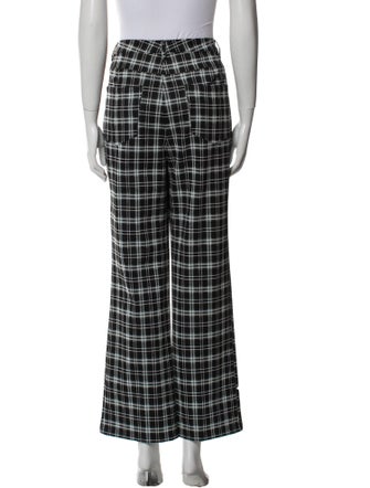 Reformation Plaid Print Wide Leg Pants