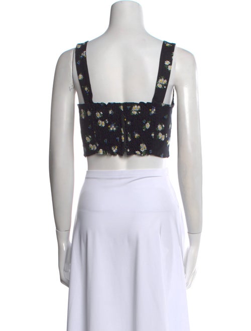 Reformation Linen Floral Print Crop Top