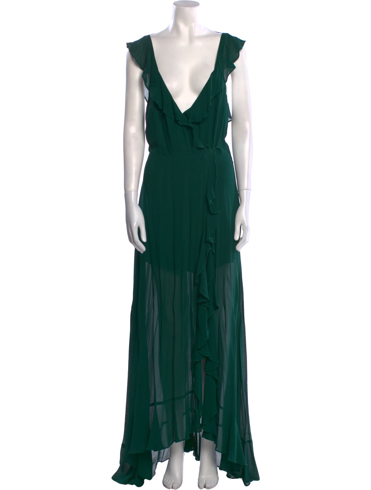 Reformation V-Neck Long Dress