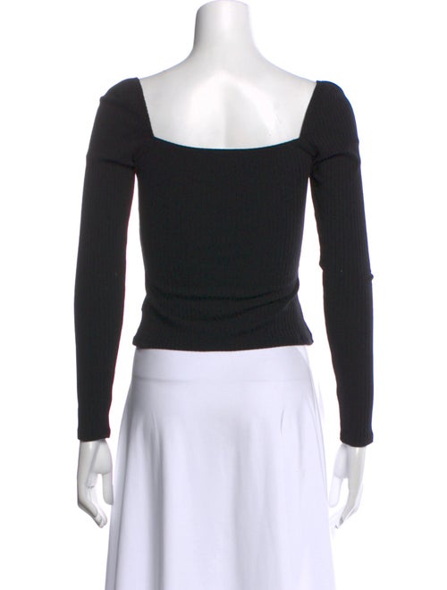 Reformation Square Neckline Long Sleeve Crop Top