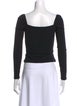 Reformation Square Neckline Long Sleeve Crop Top