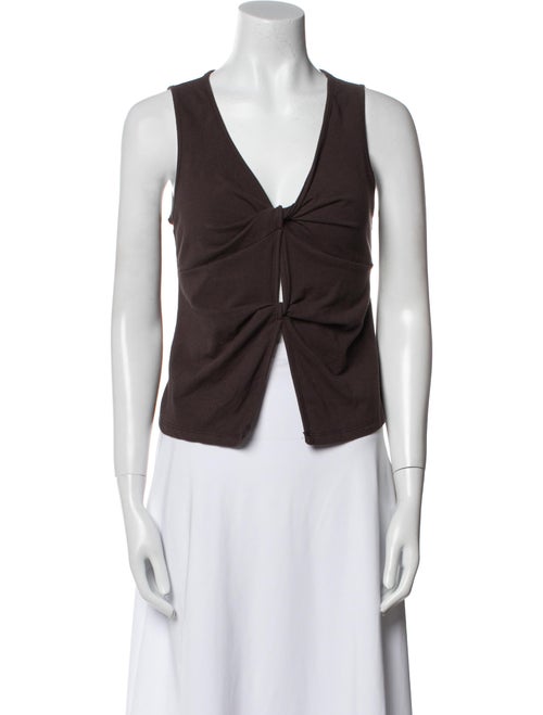 Reformation V-Neck Sleeveless Crop Top
