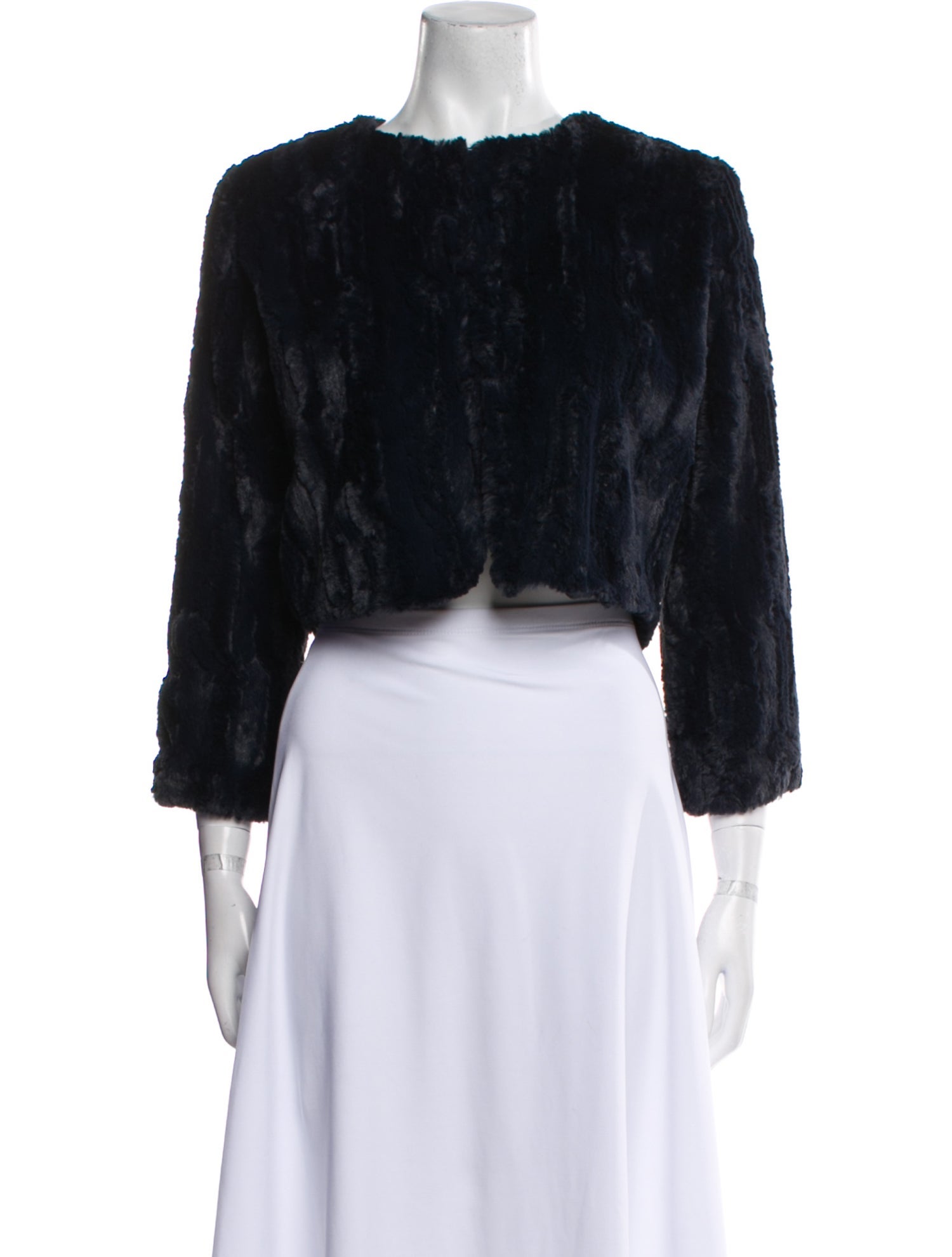Reformation Faux Fur Evening Jacket