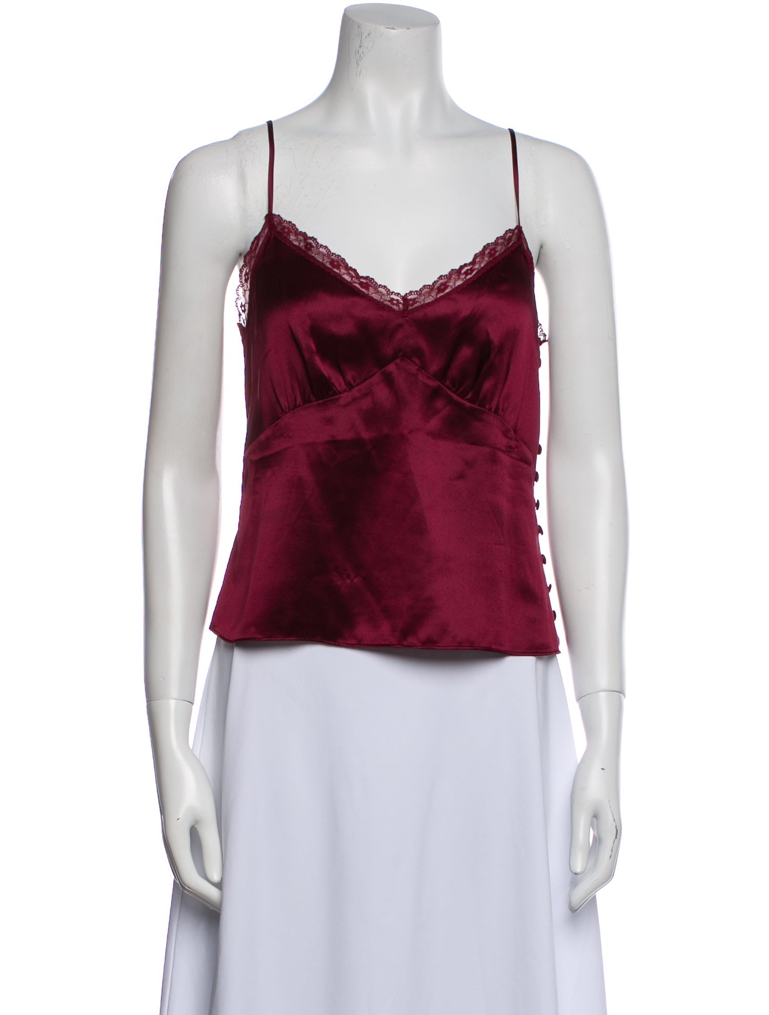 Reformation Silk V-Neck Top