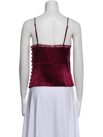 Reformation Silk V-Neck Top