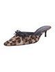 Reformation Leather Animal Print Mules