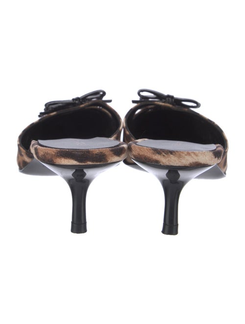 Reformation Leather Animal Print Mules
