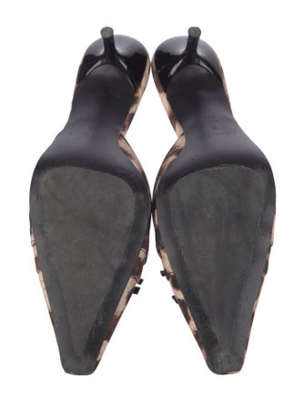 Reformation Leather Animal Print Mules