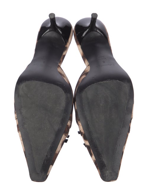 Reformation Leather Animal Print Mules