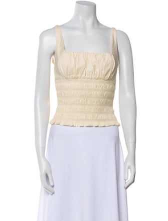 Reformation Square Neckline Sleeveless Crop Top