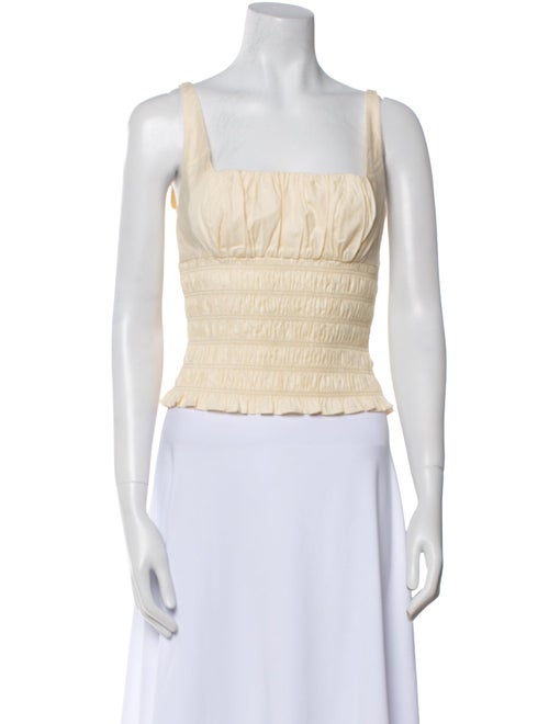 Reformation Square Neckline Sleeveless Crop Top