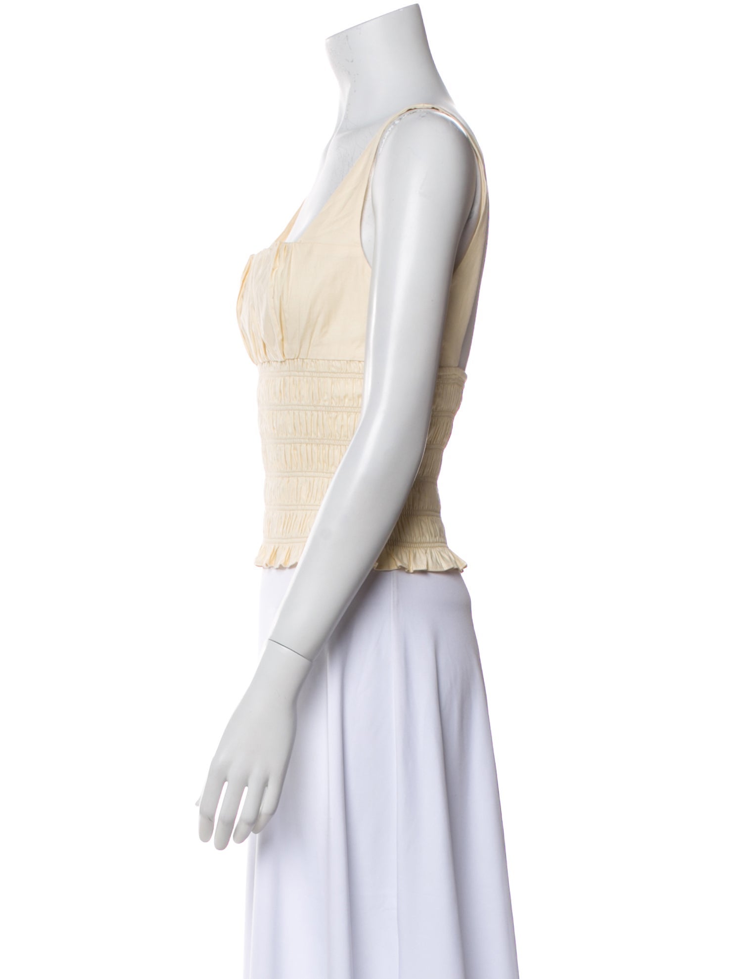 Reformation Square Neckline Sleeveless Crop Top