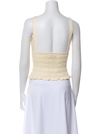 Reformation Square Neckline Sleeveless Crop Top