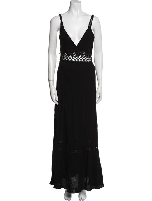 Reformation V-Neck Long Dress