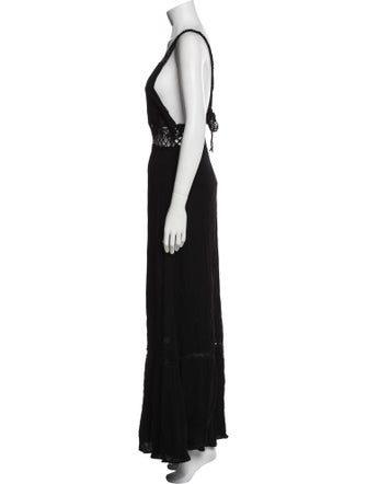 Reformation V-Neck Long Dress