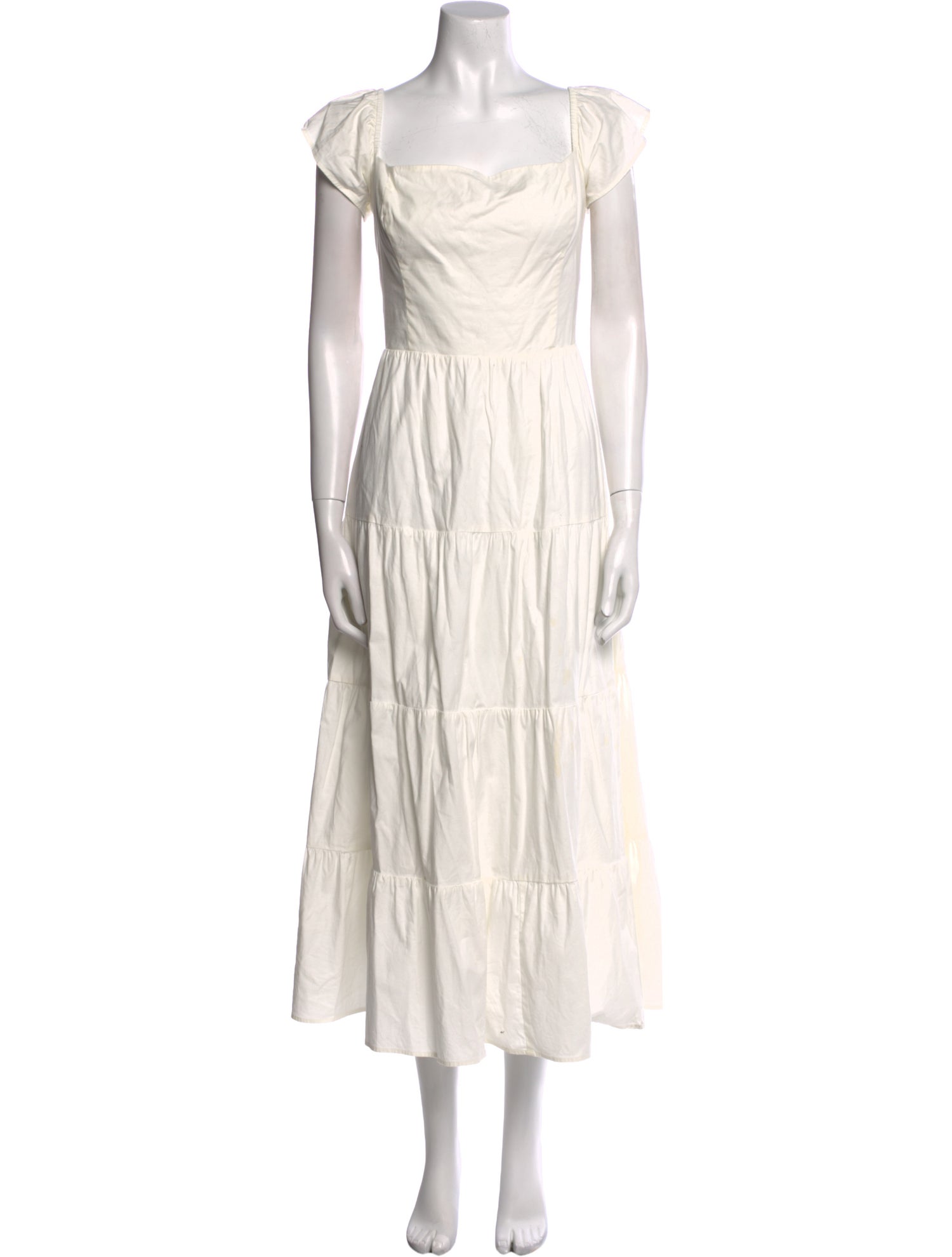 Reformation Square Neckline Long Dress