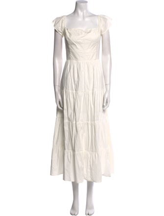 Reformation Square Neckline Long Dress