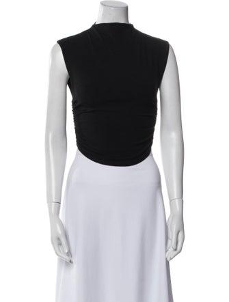 Reformation Mock Neck Sleeveless Crop Top
