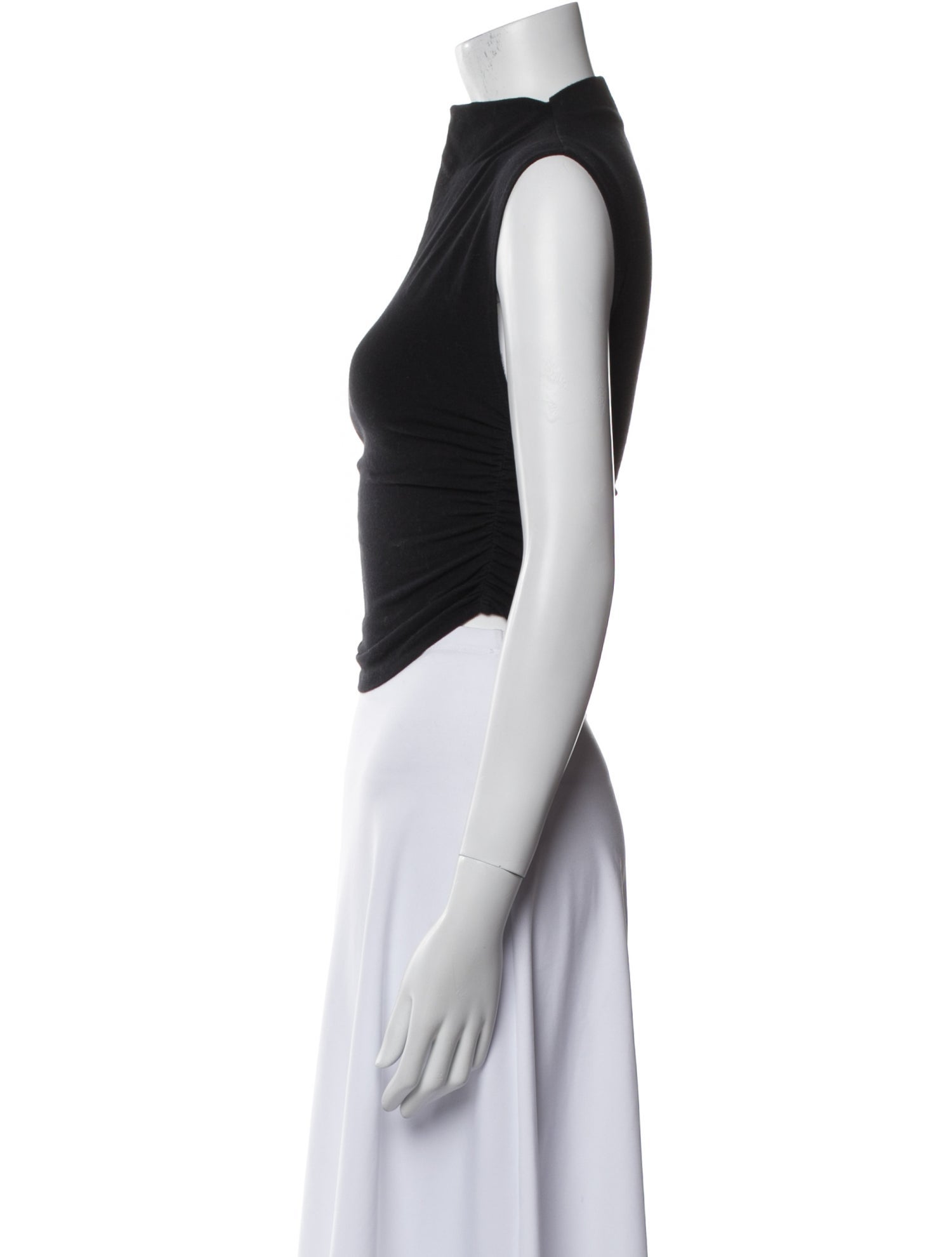 Reformation Mock Neck Sleeveless Crop Top