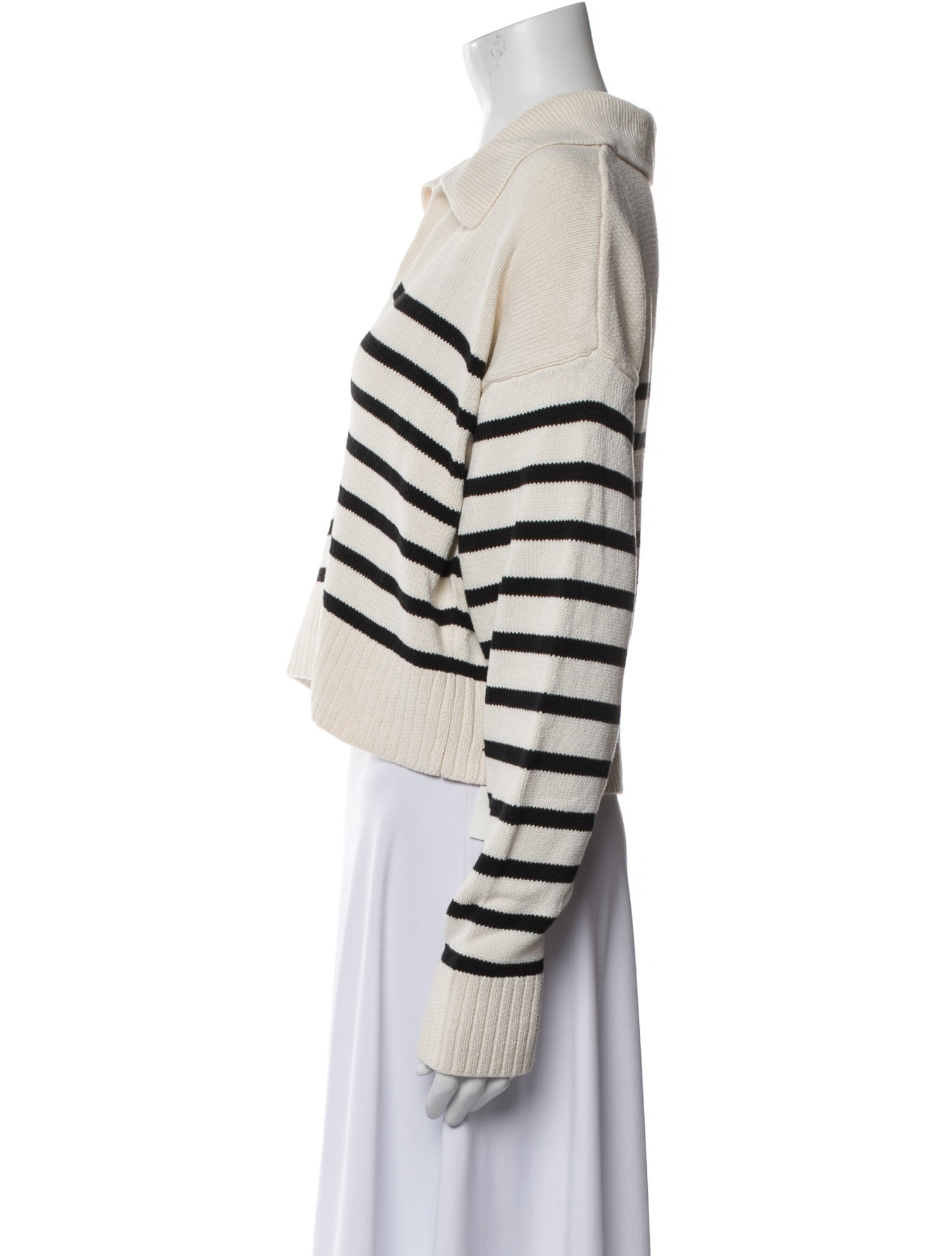 Reformation Striped V-Neck Crop Top