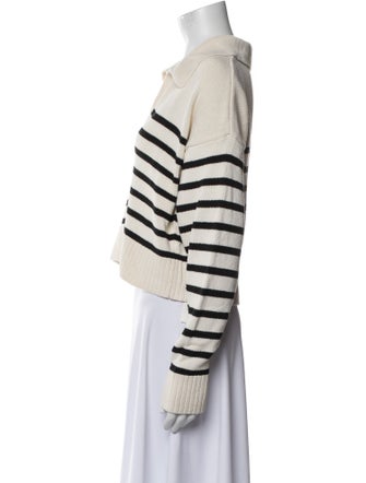 Reformation Striped V-Neck Crop Top