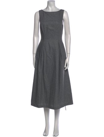 Reformation Bateau Neckline Midi Length Dress