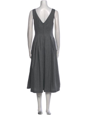 Reformation Bateau Neckline Midi Length Dress