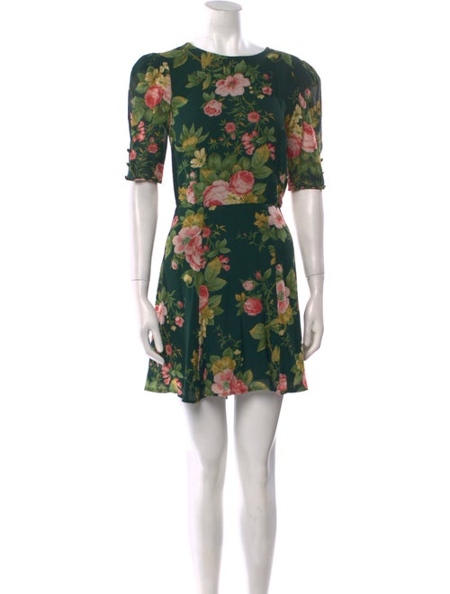 Reformation Floral Print Mini Dress