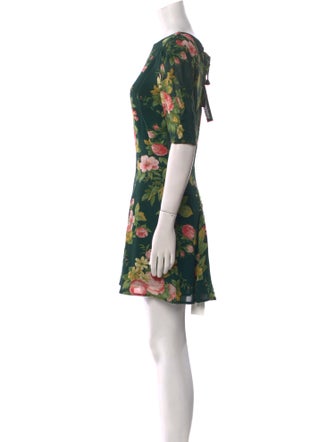 Reformation Floral Print Mini Dress