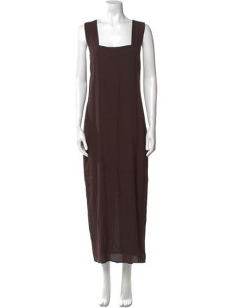 Reformation Square Neckline Midi Length Dress