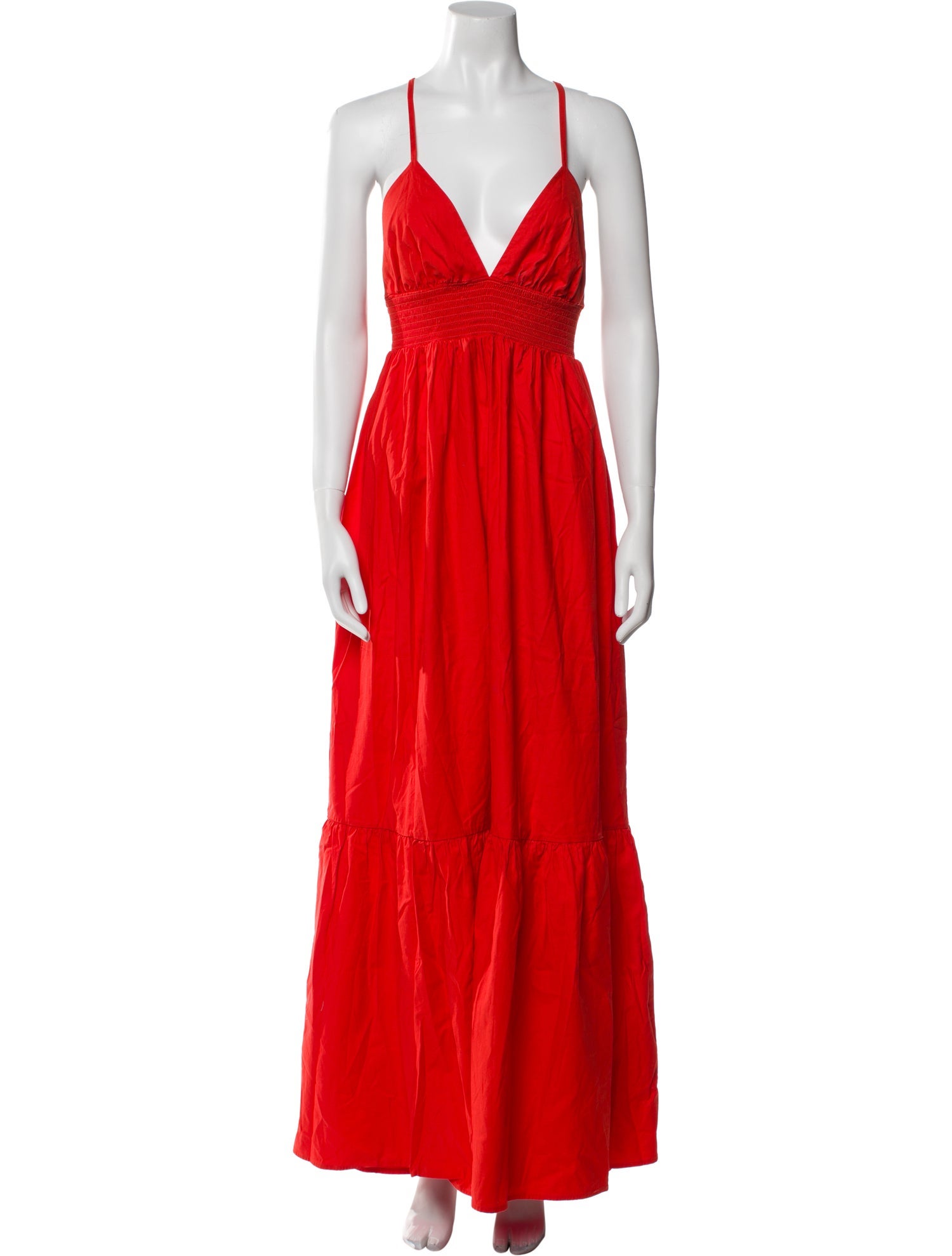 Reformation V-Neck Long Dress