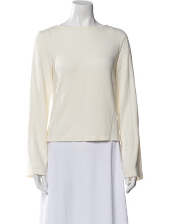 Reformation Bateau Neckline Long Sleeve Top
