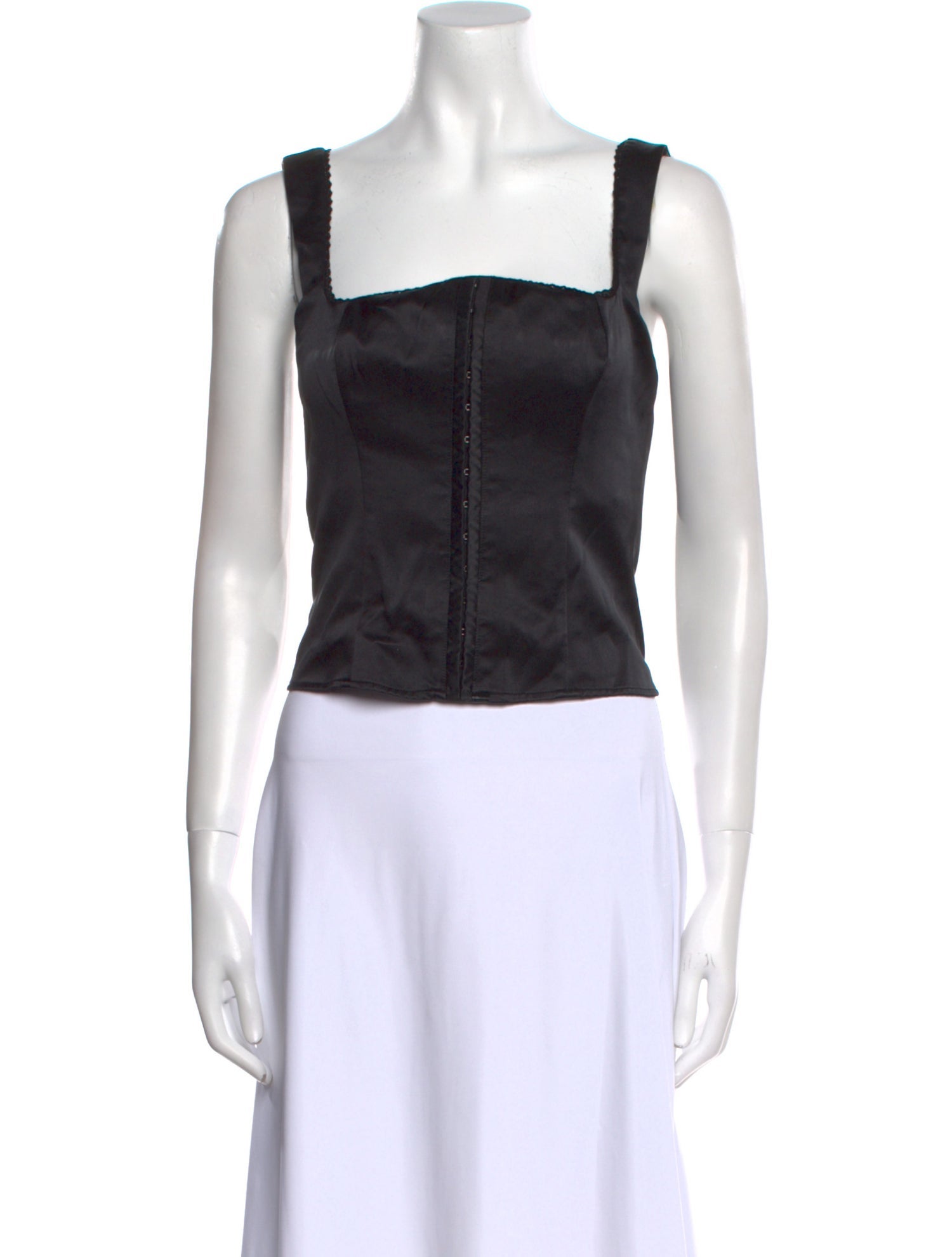 Reformation Silk Square Neckline Crop Top