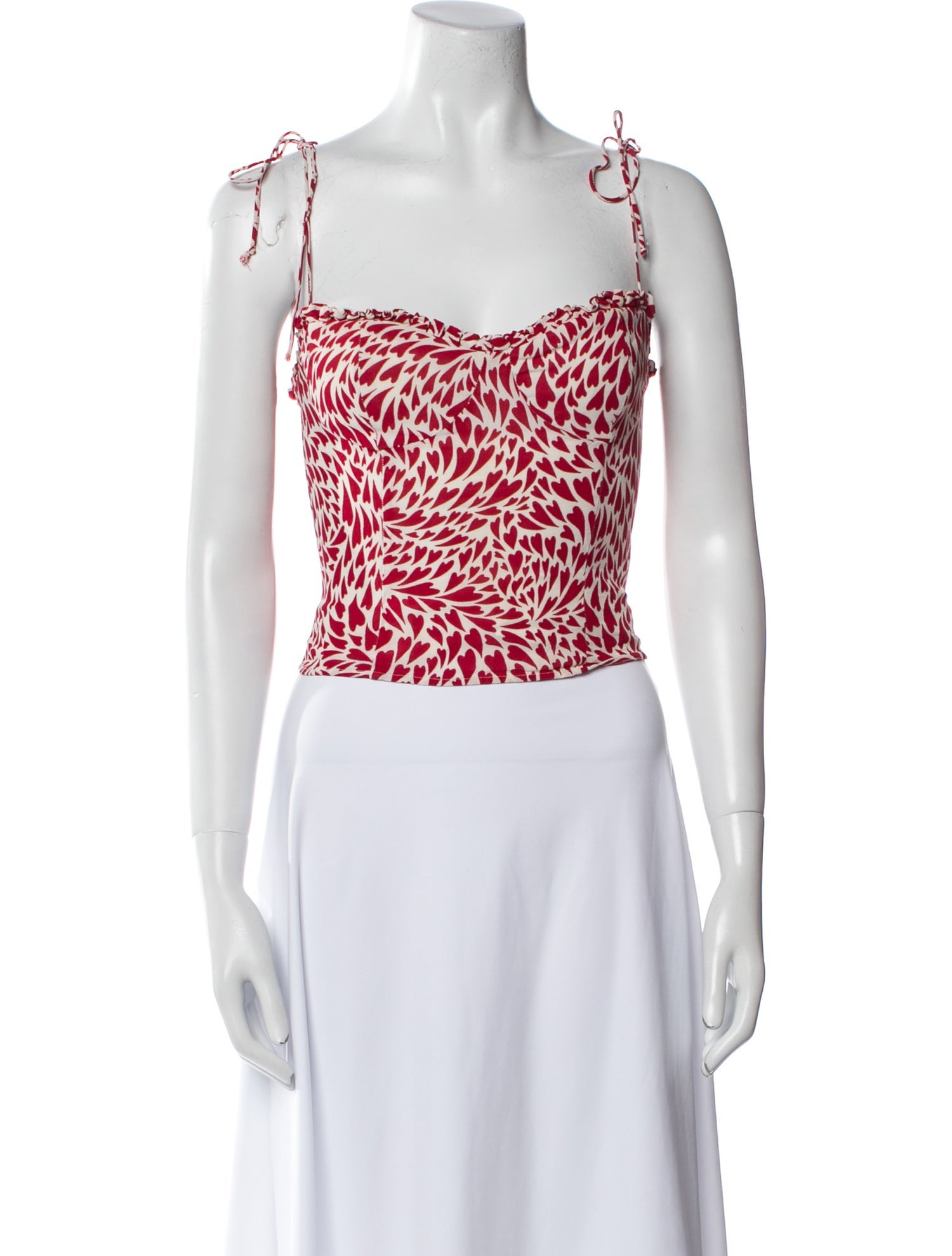 Reformation Animal Print Square Neckline Crop Top